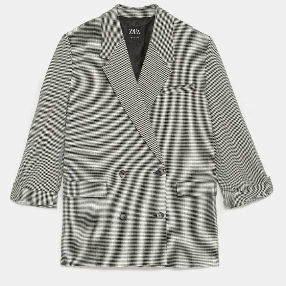 Zara Oversized Plaid Blazer
